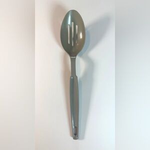 Vintage Ekco Nylon Plastic Slotted Serving Spoon Gray 11”